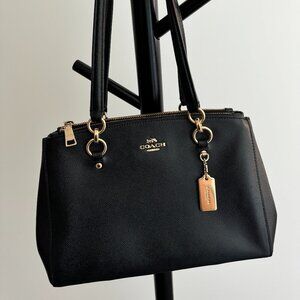 Coach Etta Carryall Shoulder Crossbody Hobo Bag - Black